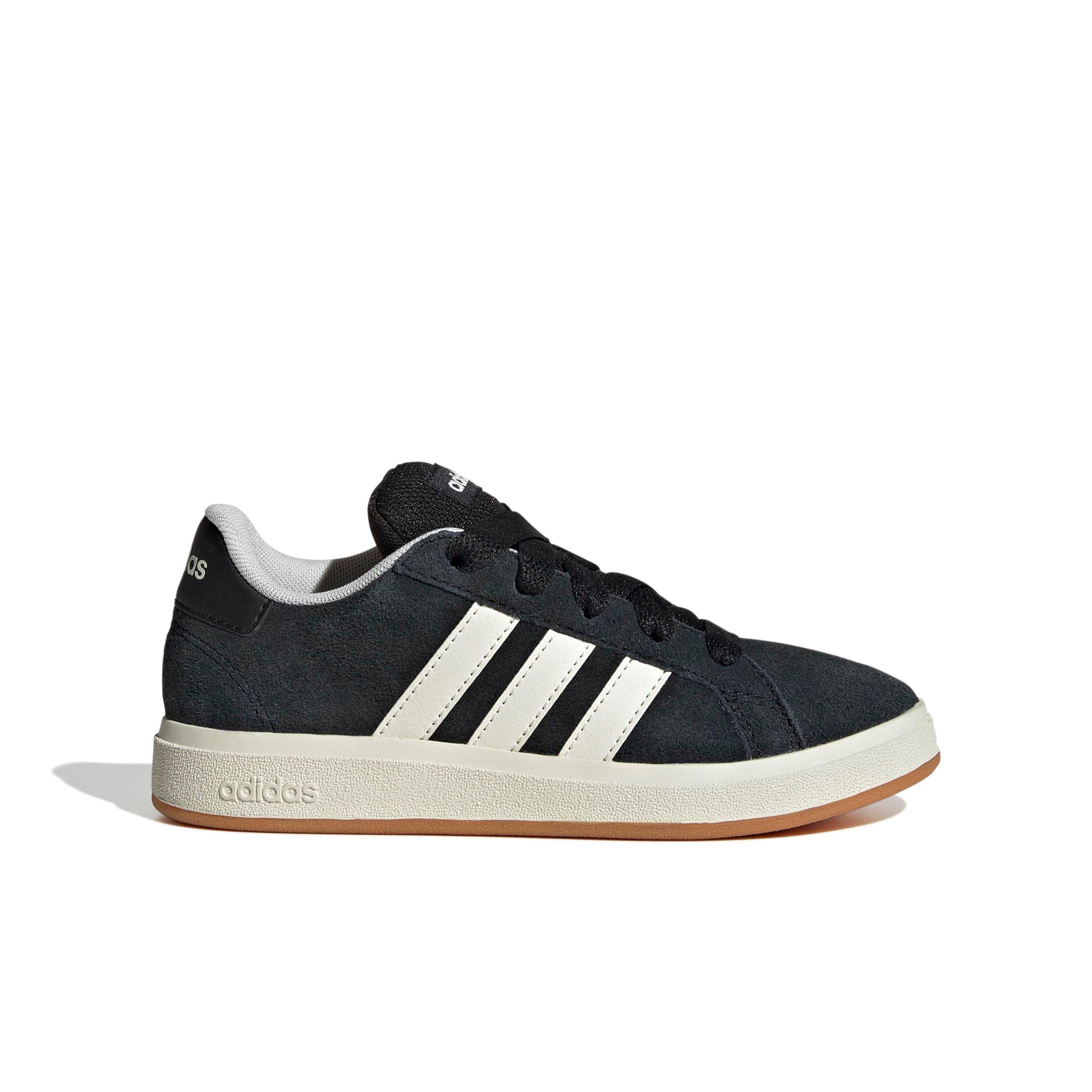 adidas Grand Court 00s "Core Black/Off White/Gum 10" Preschool Boys' Shoe - BLACK/OFF WHITE/GUM